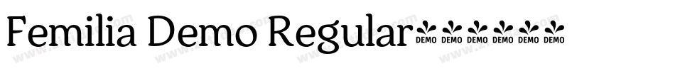 Femilia Demo Regular字体转换